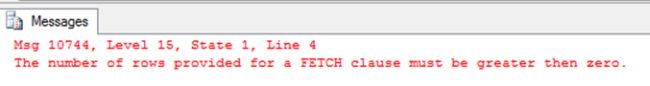 OFFSET and FETCH in SQL Server 2